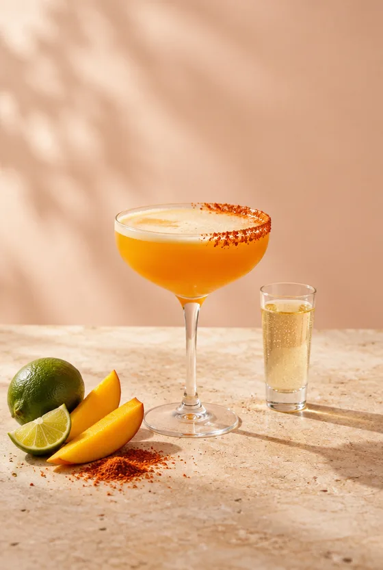 The Mango Loco — Break the fruit: mango and a touch of chili instead of passion fruit.